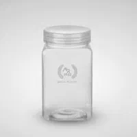 ظرف جار پلاستیکی طرح کوبیک800ccبادرب شفاف، پت