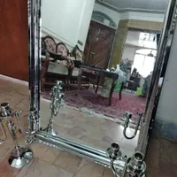 یک دست آئینه و شمعدان سیلور