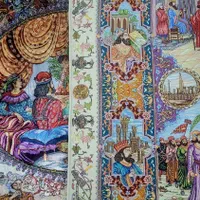 تابلو فرش دستبافت تمام ابریشم ۵ متری سلاطین ۶۵ رج|تابلو فرش|تهران, پونک|دیوار