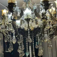 لوستر ۱۶ شعله فرشته سیاه قلم قدیمی|لوستر و چراغ آویز|شیراز, شهرک گلستان|دیوار