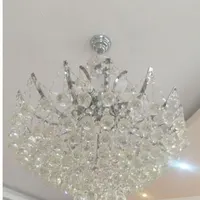 لوستر کریستال نقره ای
