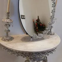 آیینه و شمعدان روکش نقره