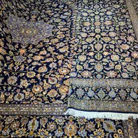 فرش دستباف ۶ متری ۱۲ متری سرمه ای کاشان دستبافت|فرش|تهران, مولوی|دیوار