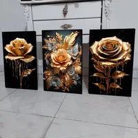 تابلو نیلوفر دکوراتیو مجموعه سه عدد شاسی مدرن