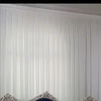 پرده حریر ساده استفاده نشده