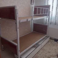 تخت دوطبقه  فلزی طرح هاشور یا شکسته|تخت و سرویس خواب|مشهد, رسالت|دیوار