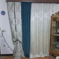 دو پرده‌‌‌مجلسی‌باکتیبه‌بسیارتمیزبه‌صورت‌جداگانه‌‌|پرده، رانر، رومیزی|بابل, |دیوار