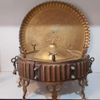 منقل سماوری ماه برنجی ذغالی زغالی سماور گازی|صنایع دستی و سایر لوازم تزئینی|تهران, بازار|دیوار