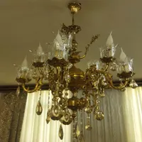 لوستر برنجی|لوستر و چراغ آویز|گلستان (تهران), |دیوار