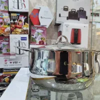 قابلمه استیل کف چدن درب پیرکس او ام اس ترک سایز ۲۲|ظروف پخت‌وپز|تهران, شوش (باغ آذری)|دیوار