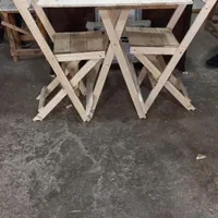 میز و صندلی چوبی تاشو کم جا|میز و صندلی غذاخوری|لنگرود, |دیوار