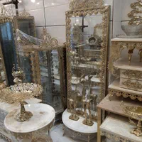 سرویس آینه ایستاده گل رز با کنسول برنز سوگلی|بوفه، ویترین، کنسول|زنجان, |دیوار