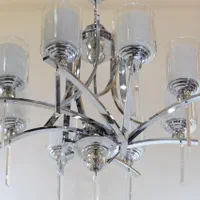 لوستر مدرن پروفیلی دو گلس|لوستر و چراغ آویز|تبریز, |دیوار