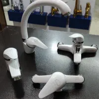 شیرآلات سفید کروم مدل آترین 5سال گارانتی|مصالح و تجهیزات ساختمان|قزوین, |دیوار