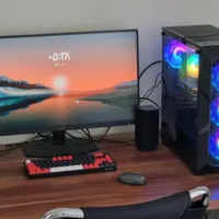 کیس گیمینگ rx5700xt با مانیتور و لوازم|رایانه رومیزی|تهران, نارمک|دیوار