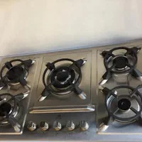 اجاق گاز steel شیشه ای روگازی صفحه ای چدن هودجدید