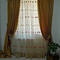 دوعدد پرده اتاق خواب|پرده، رانر، رومیزی|رشت, سیا اسطلخ|دیوار