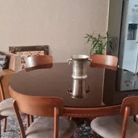 میز ناهار خوری گرد در حد نو واقعی|میز و صندلی غذاخوری|بومهن, |دیوار