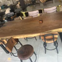 نهارخوری گردو ناهارخوری روستیک غذاخوری اسلب گردو|میز و صندلی غذاخوری|تهران, شهرک ولیعصر|دیوار