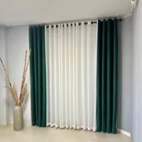 پرده پذیرایی با دستک مخملی|پرده، رانر، رومیزی|مشهد, آزادشهر|دیوار