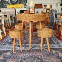 ست میز و صندلی چوبی حصیر بافت چهار نفره|میز و صندلی غذاخوری|شیراز, وزیرآباد|دیوار