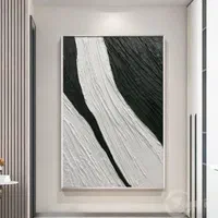 تابلو مدرن مینیمال نقاشی ابستره تابلوی سیاه سفید|تابلو، نقاشی، عکس|تهران, درکه|دیوار