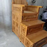 منبر چوبی معرق|صندلی و نیمکت|اصفهان, کارلادان|دیوار