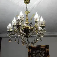 دوعددلوستربرنجی یکی5شاخه10شعله یکی دیگه4شاخه4شعله|لوستر و چراغ آویز|تهران, شهرک گلها|دیوار