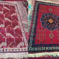دوعدد قالی دست باف قدیمی ماله ۳۵سال پیش نرم نرم