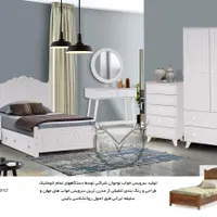 تخت خواب یک نفره شرکتی تختخواب نوجوان تاج بلند|تخت و سرویس خواب|چهاردانگه (تهران), |دیوار