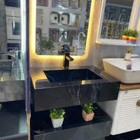 روشویی کابینتی ۸۰و۶۰در۴۰ بامبو رنگبند سفید و مشکی|لوازم سرویس بهداشتی|تهران, تهرانسر شرقی|دیوار