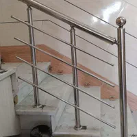 نرده استیل راه پله انواع حفاظ بانکی|خدمات پیشه و مهارت|همدان, |دیوار