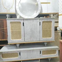 میز تلوزیون و آیینه کنسول طرح حصیری|بوفه، ویترین، کنسول|زاهدان, |دیوار