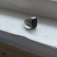 انگشتر نقره و سنگ عقیق اصل