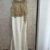 لباس مجلسی رنگ شیری سایز ۳۸