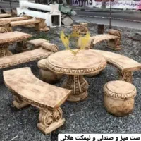 میز صندلی نیمکت آبنما بتنی گلدان باربیکیو سنگین|کافی‌شاپ و رستوران|ایلام, |دیوار