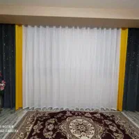 پرده پانچ برای پنجره۶ مترباچین(2.5برابر)قیمت واقعی|پرده، رانر، رومیزی|تبریز, |دیوار