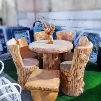 میز صندلی نیمکت بتنی مقاوم سنگین ویلایی محوطه ای