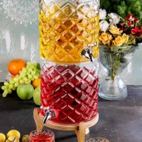 کلمن شیشه ای پایه چوب