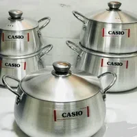 سرویس قابلمه کاسیو 10تیکه ضخیم سنگین دسته طلایی|ظروف پخت‌وپز|یزد, |دیوار