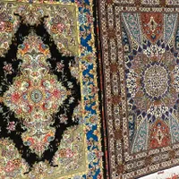 فرش دستبافت تبریز ذرع ‌ونیم گل ابریشم ریز بافت|فرش|تهران, سهروردی|دیوار