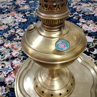 چراغ لمپا برنجی خورشید نشان اصل|کلکسیون اشیاء عتیقه|گرگان, |دیوار