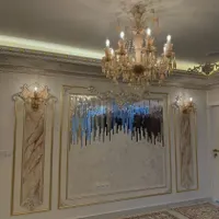 لوستر باکارات رنگ عسلی/ارسال+ نصب+لامپ رایگا ن