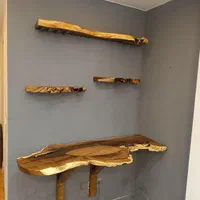 شلف کافی بار چوبی