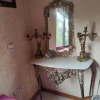 آینه  کنسول وشمعدان برنزی|مبلمان خانگی و میز عسلی|نوشهر, |دیوار