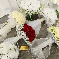 گل داماد و دسته گل عروس مچبند تاجگل|گل مصنوعی|مشهد, شهید مطهری|دیوار