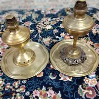 چراغ لمپا برنجی خورشید نشان اصل|کلکسیون اشیاء عتیقه|گرگان, |دیوار
