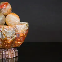 آباژور سنگ نمک کاسه ستاره و گوی آرامش (چراغ خواب)|چراغ خواب و آباژور|تهران, تهرانپارس شرقی|دیوار