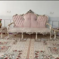 مبل استیل ۷نفره به همراه ۳جلو مبلی کوچک|مبلمان خانگی و میز عسلی|فلاورجان, |دیوار