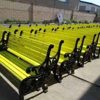 نیمکت پارک فلزی و چوبی پلاست مدرن